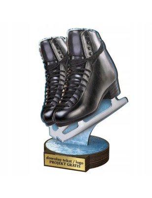 Komplet statuetek z drewna ŁYŻWIARSTWO Figurowe 30-25-22cm