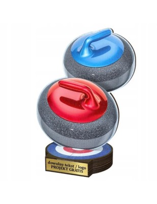 Komplet statuetek z drewna CURLING 30-25-22cm