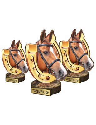 Komplet statuetek z drewna JEŹDZIECTWO 30-25-22cm