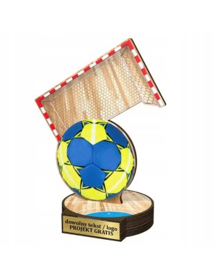 Komplet statuetek z drewna PIŁKA RĘCZNA 30-25-22cm
