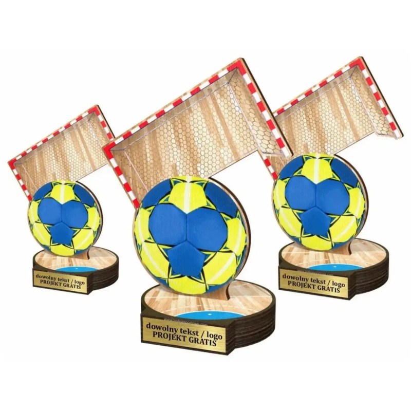 Komplet statuetek z drewna PIŁKA RĘCZNA 30-25-22cm Komplet statuetek z drewna PIŁKA RĘCZNA 30-25-22cm