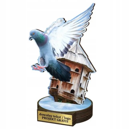 Komplet statuetek z drewna HODOWLA ZWIERZĄT Gołębiarstwo 30-25-22cm