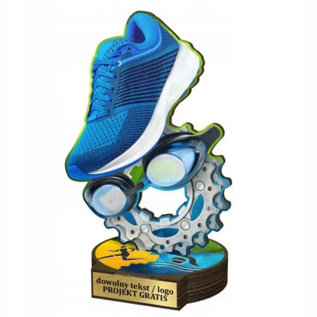 Komplet statuetek z drewna TRIATHLON 30-25-22cm