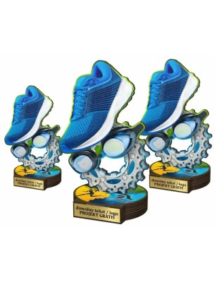 Komplet statuetek z drewna TRIATHLON 30-25-22cm