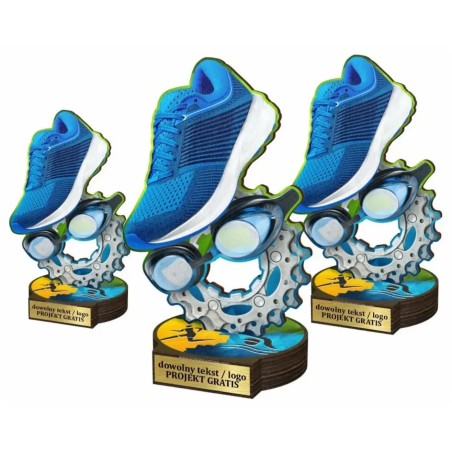Komplet statuetek z drewna TRIATHLON 30-25-22cm