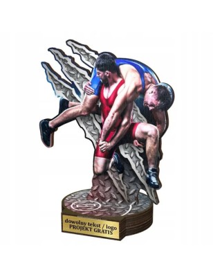Komplet statuetek z drewna ZAPASY 30-25-22cm