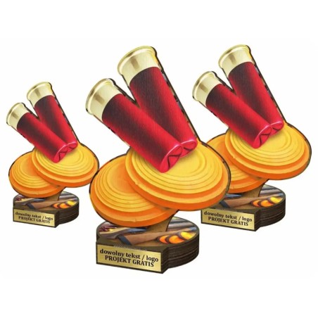 Komplet statuetek z drewna STRZELECTWO Sportowe 30-25-22cm