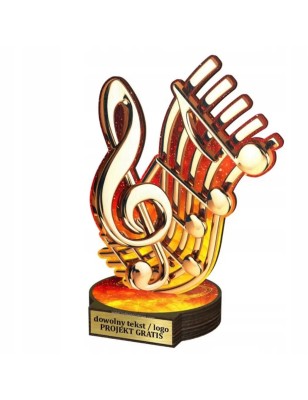 Komplet statuetek z drewna MUZYKA 30-25-22cm