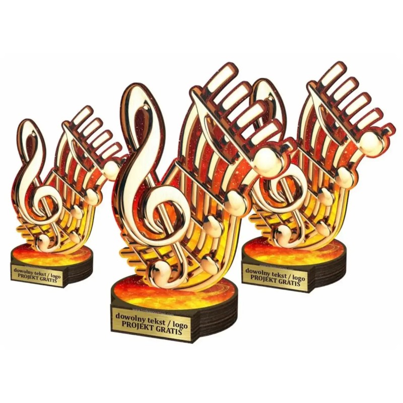 Komplet statuetek z drewna MUZYKA 30-25-22cm Komplet statuetek z drewna MUZYKA 30-25-22cm