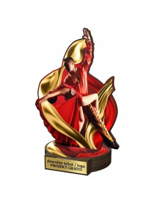 Komplet statuetek z drewna TANIEC Towarzyski 30-25-22cm