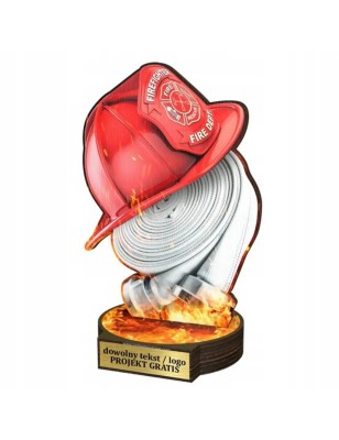 Komplet statuetek z drewna STRAŻACTWO 30-25-22cm