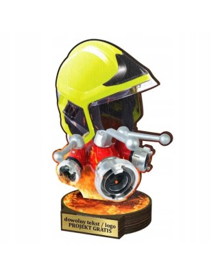 Komplet statuetek z drewna STRAŻACTWO 30-25-22cm