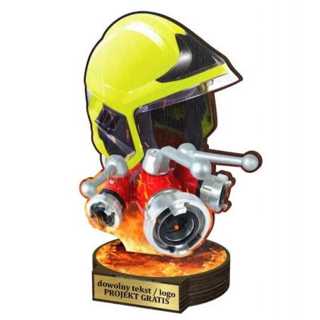 Komplet statuetek z drewna STRAŻACTWO 30-25-22cm