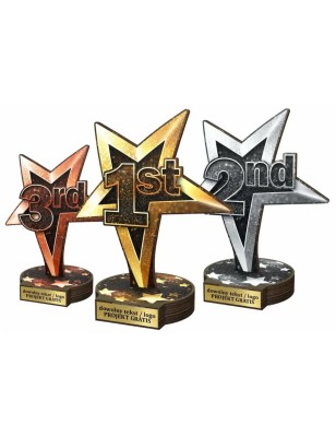 Komplet statuetek z drewna UNIWERSALNE 30-25-22cm