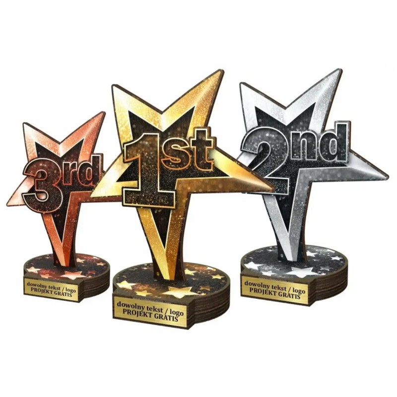 Komplet statuetek z drewna UNIWERSALNE 30-25-22cm Komplet statuetek z drewna UNIWERSALNE 30-25-22cm