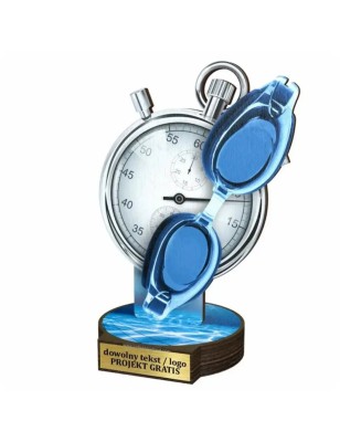 Komplet statuetek z drewna PŁYWACTWO 30-25-22cm