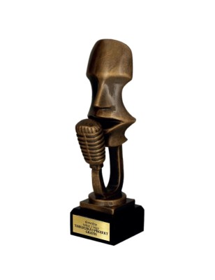 Statuetka odlewana MUZYKA RFST3048 śpiew mikrofon