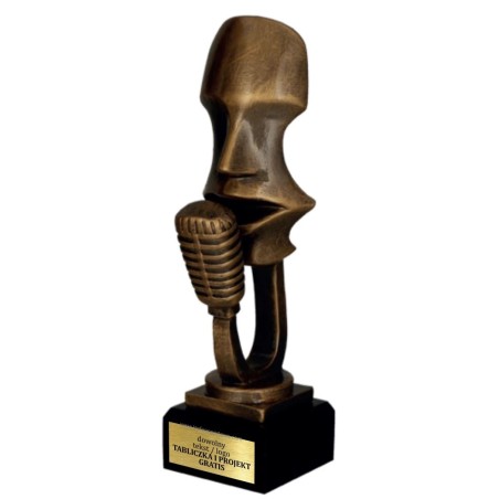 Statuetka odlewana MUZYKA RFST3048 śpiew mikrofon