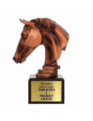 Masywna Odlewana Statuetka Jeździectwo 18,5 cm Koń Grawer w Cenie