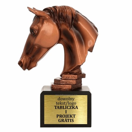 Masywna Odlewana Statuetka Jeździectwo 18,5 cm Koń Grawer w Cenie