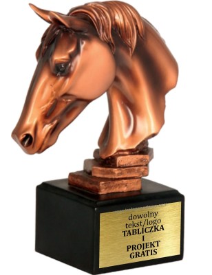 Masywna Odlewana Statuetka Jeździectwo 18,5 cm Koń Grawer w Cenie