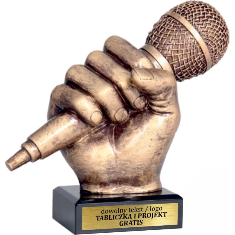 Masywna Odlewana Statuetka Muzyka 14cm Projekt i Grawer w Cenie Masywna Odlewana Statuetka Muzyka 14cm Projekt i Grawer w Cenie