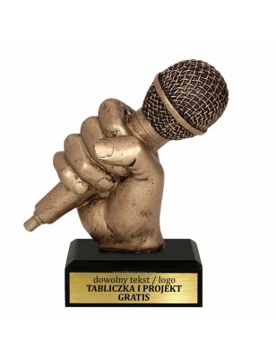 Masywna Odlewana Statuetka Muzyka 14cm Projekt i Grawer w Cenie