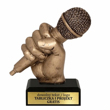 Masywna Odlewana Statuetka Muzyka 14cm Projekt i Grawer w Cenie