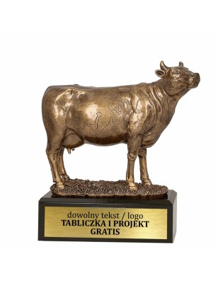 Ciężka Odlewana Statuetka Hodowla Zwierząt Krowa 22,5 cm