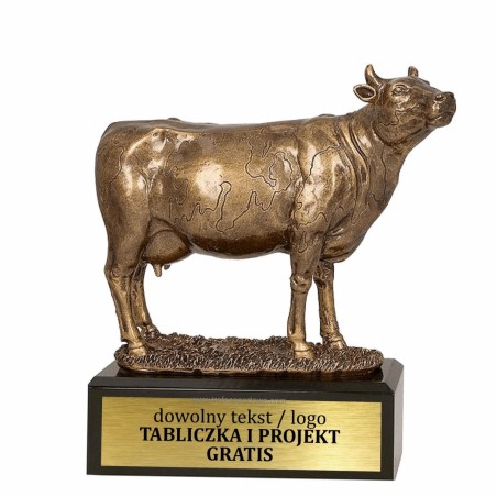 Ciężka Odlewana Statuetka Hodowla Zwierząt Krowa 22,5 cm