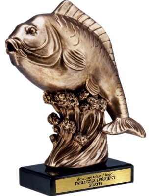 Okazała Odlewana Statuetka Wędkarstwo 29,5 cm Prestiżowa Nagroda Wędkarska