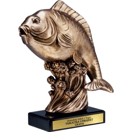 Okazała Odlewana Statuetka Wędkarstwo 29,5 cm Prestiżowa Nagroda Wędkarska