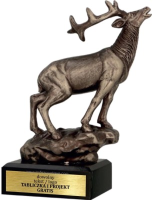 Odlewana Statuetka Myślistwo Masywna 25,5 cm Grawer w Cenie