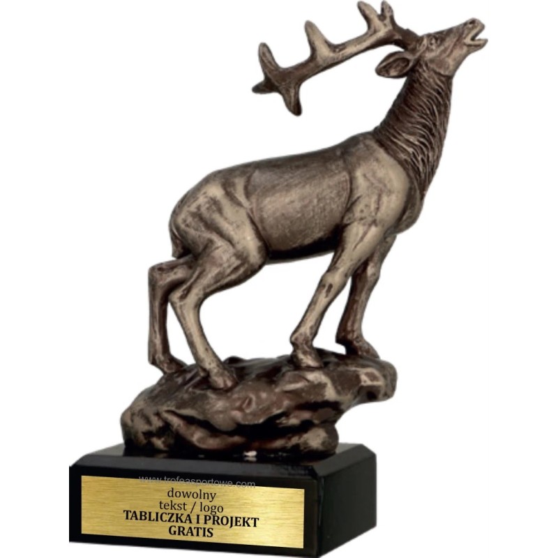 Odlewana Statuetka Myślistwo Masywna 18 cm Grawer w Cenie Odlewana Statuetka Myślistwo Masywna 18 cm Grawer w Cenie