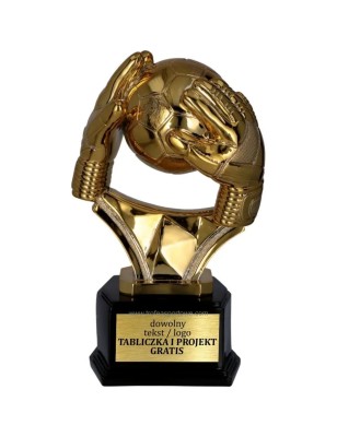 Odlewana Statuetka PIŁKA NOŻNA Ciężka 24 cm Bramkarz Grawerka w Cenie