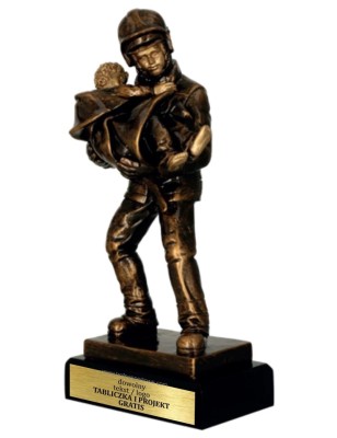 Odlewana Statuetka Strażacka STRAŻ POŻARNA 27 cm PSP OSP
