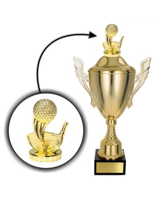 Zestaw pucharów NT733 z figurką GOLF 44-38-33 cm Grawer W Cenie
