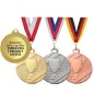 Medal uniwersalny 32mm z wytłoczonym pucharem z szarfą i wklejką Medal uniwersalny 32mm z wytłoczonym pucharem z szarfą i wklejką