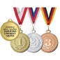 Medal sportowy 1 2 3 dla dzieci z szarfą i wklejką Medal sportowy 1 2 3 dla dzieci z szarfą i wklejką