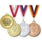Medal piłkarski z szarfą i nadrukiem kolorowym piłka nożna 3,2cm Medal piłkarski z szarfą i nadrukiem kolorowym piłka nożna 3,2cm