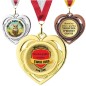 Medal serce D87 5cm z nadrukiem i szarfą okolicznościowy charytatywny