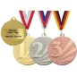 Medal uniwersalny D112E 5cm z nadrukiem i szarfą 1 2 3 miejsce podium