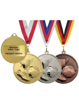 Tłoczony medal piłkarski o średnicy 5cm