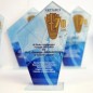 Statuetka szklana M64 z dowolnym kolorowym nadrukiem UV | Pamiątka, podziękowanie, trofeum