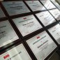 Dyplom drewniany aluminiową blachą Z NADRUKIEM - 6 ROZMIARÓW