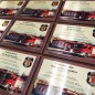 Dyplom drewniany aluminiową blachą Z NADRUKIEM - 6 ROZMIARÓW