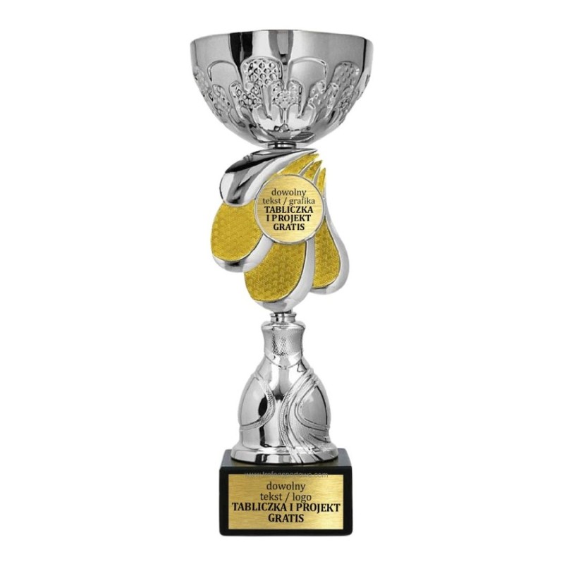 Puchar sportowy 9324 w złoto-srebrnej kolorystyce