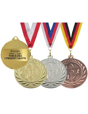 medal lekkoatletyczny z własnym napisem