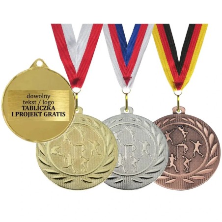 medal lekkoatletyczny z własnym napisem