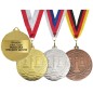 Medal szachowy szachy 5cm z nadrukiem na rewersie i szarfą Medal szachowy szachy 5cm z nadrukiem na rewersie i szarfą